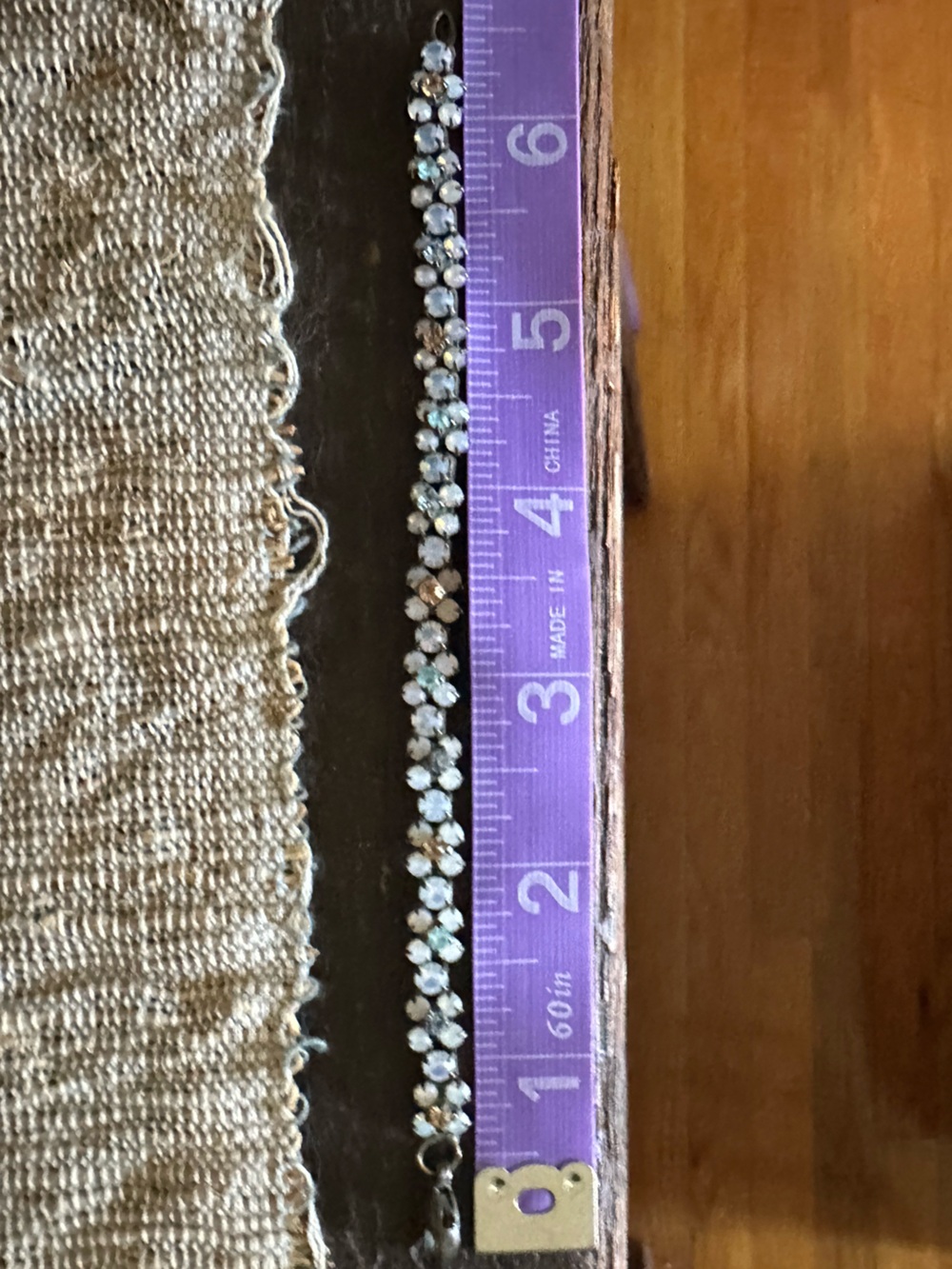 Vintage SORRELLI Swarovski Opal Faceted Aurora Crystal Gem Tennis Bracelet - Picture 8 of 10